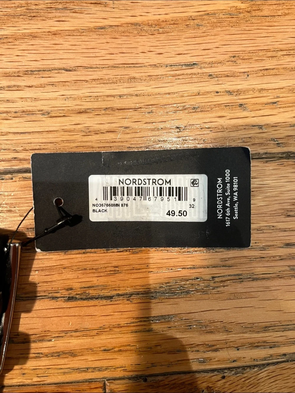 Nordstrom Men’s Black Leather Dress Belt